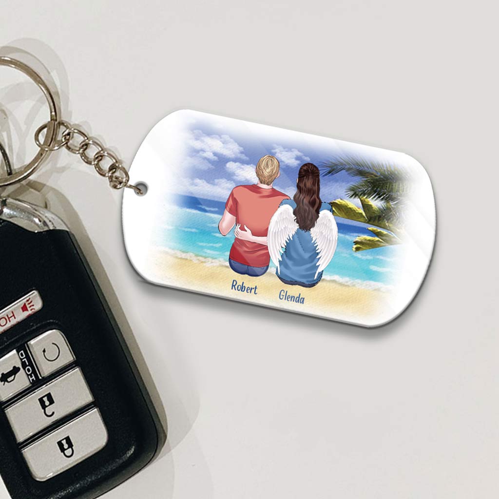 I Have An Angel Watching Over Me - Personalized Mother's Day Grandma Keychain (Printed On Both Sides)