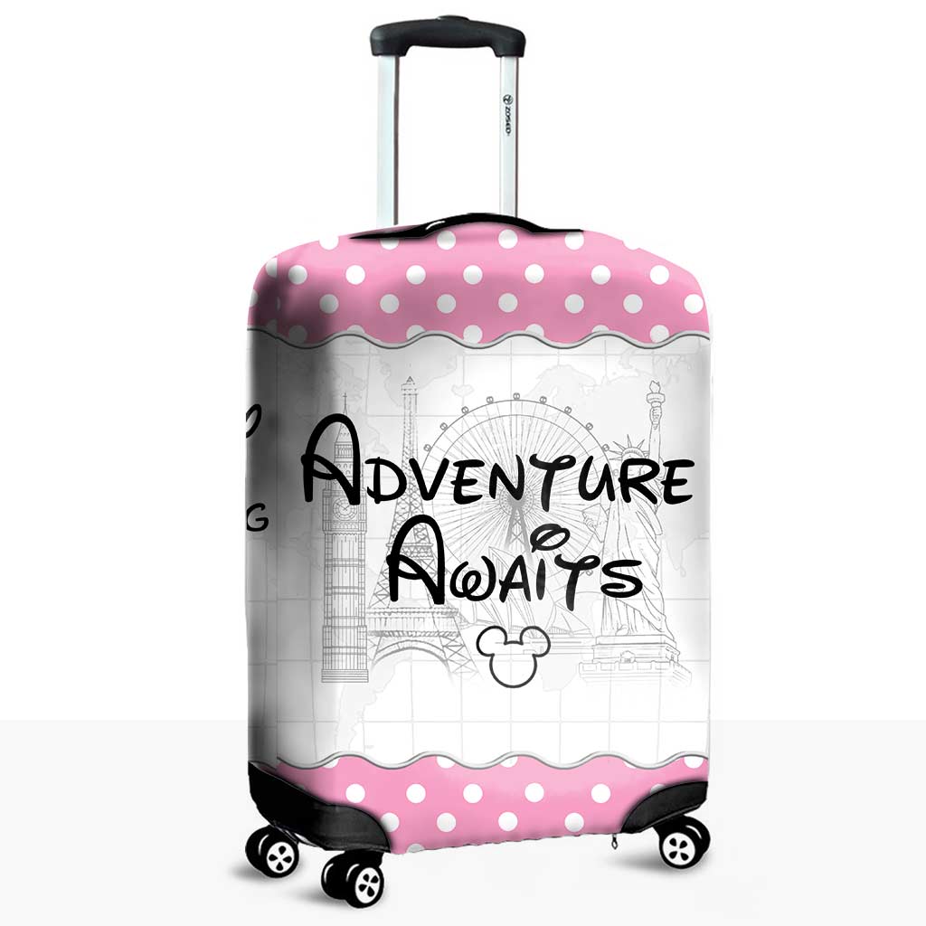 Mouse Ears And Travelling Kind Of Girl - Personalized Luggage Cover