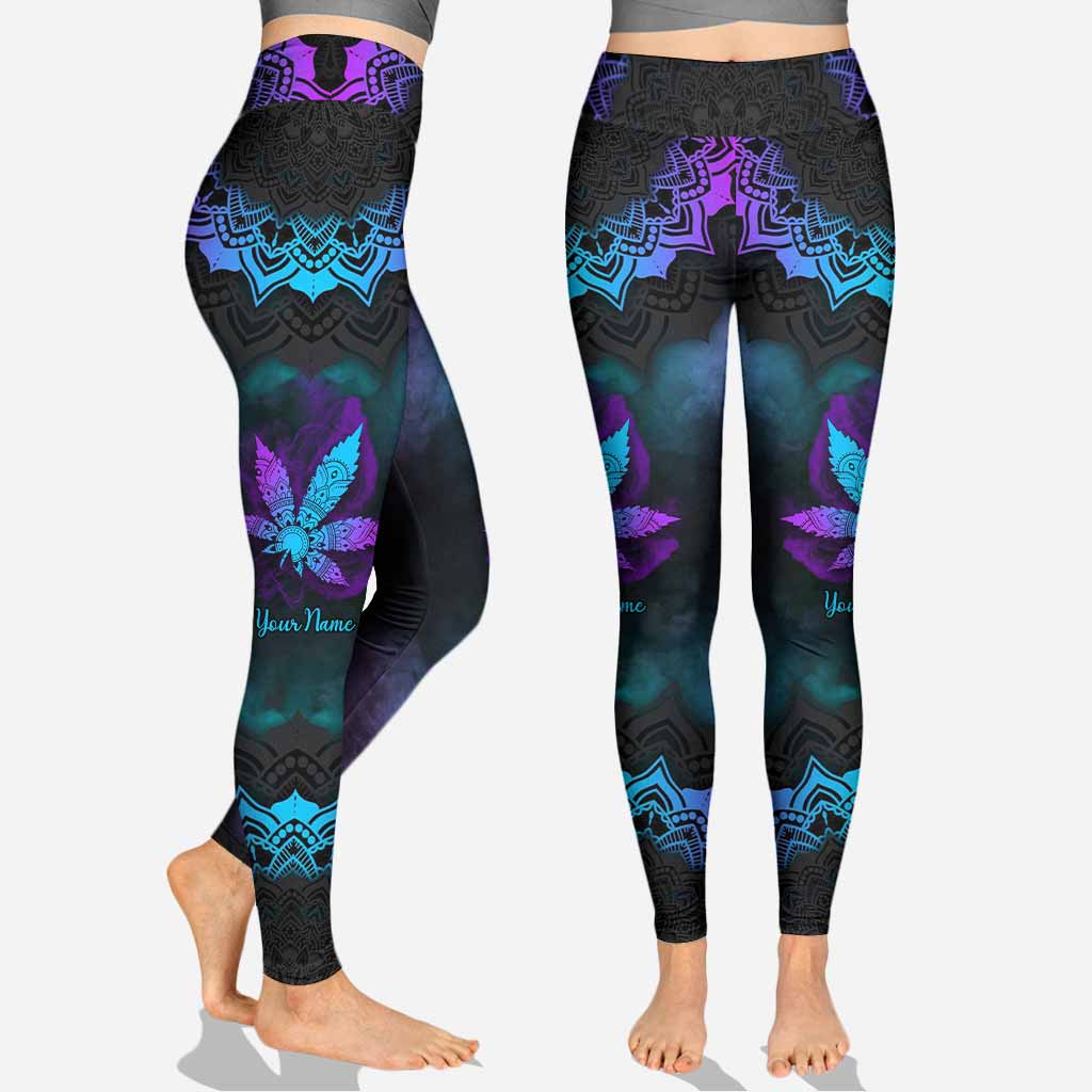 Inhale The Good Shit - Personalized Weed Cross Tank Top and Leggings