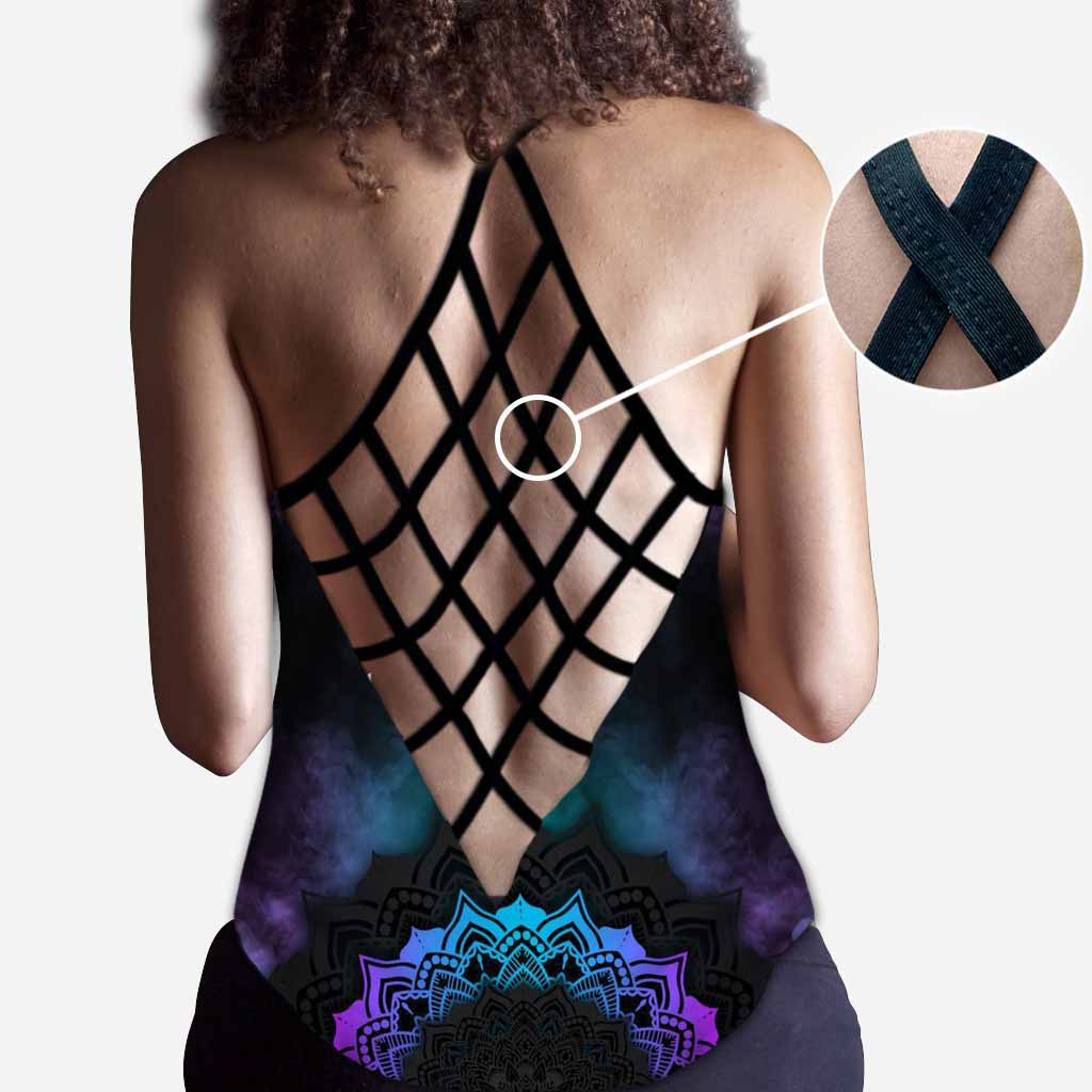 Inhale The Good Shit - Personalized Weed Cross Tank Top and Leggings