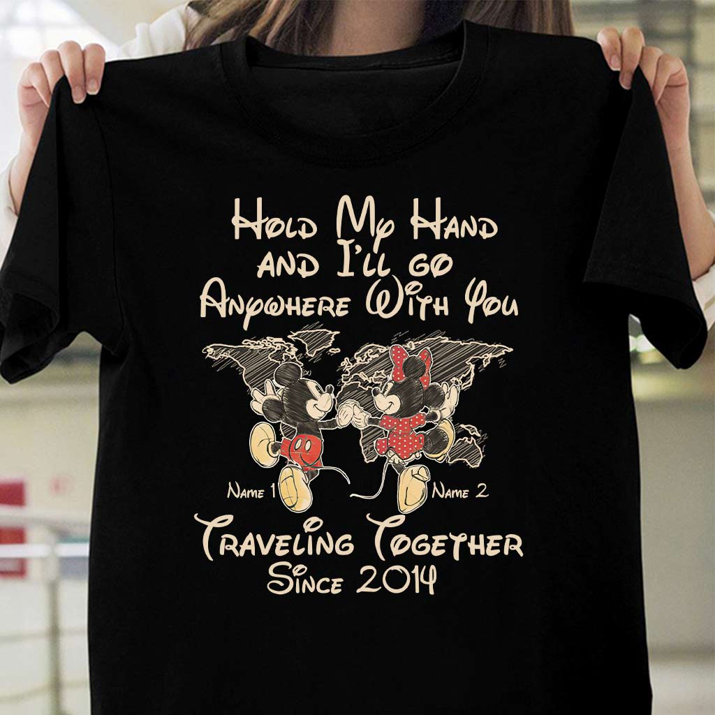 Hold My Hand - Personalized Couple Mouse T-shirt and Hoodie