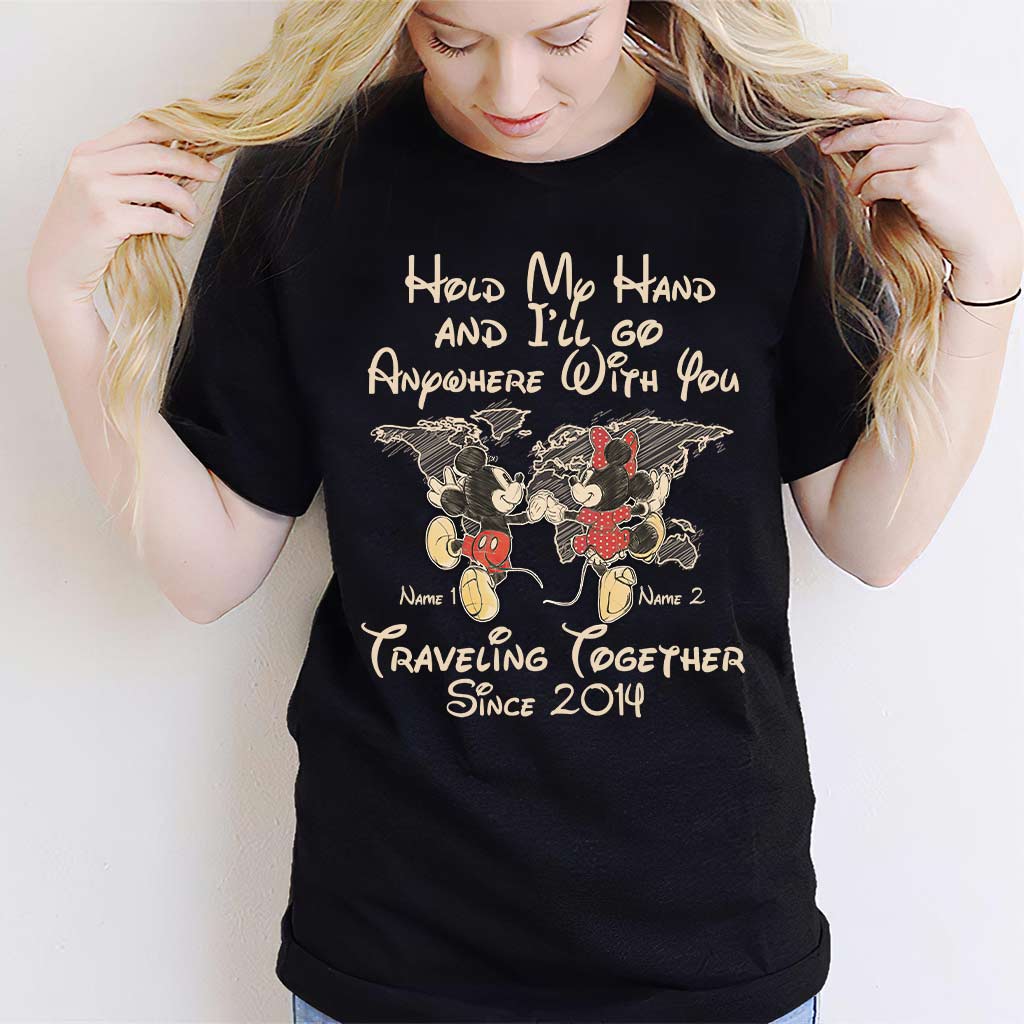 Hold My Hand - Personalized Couple Mouse T-shirt and Hoodie