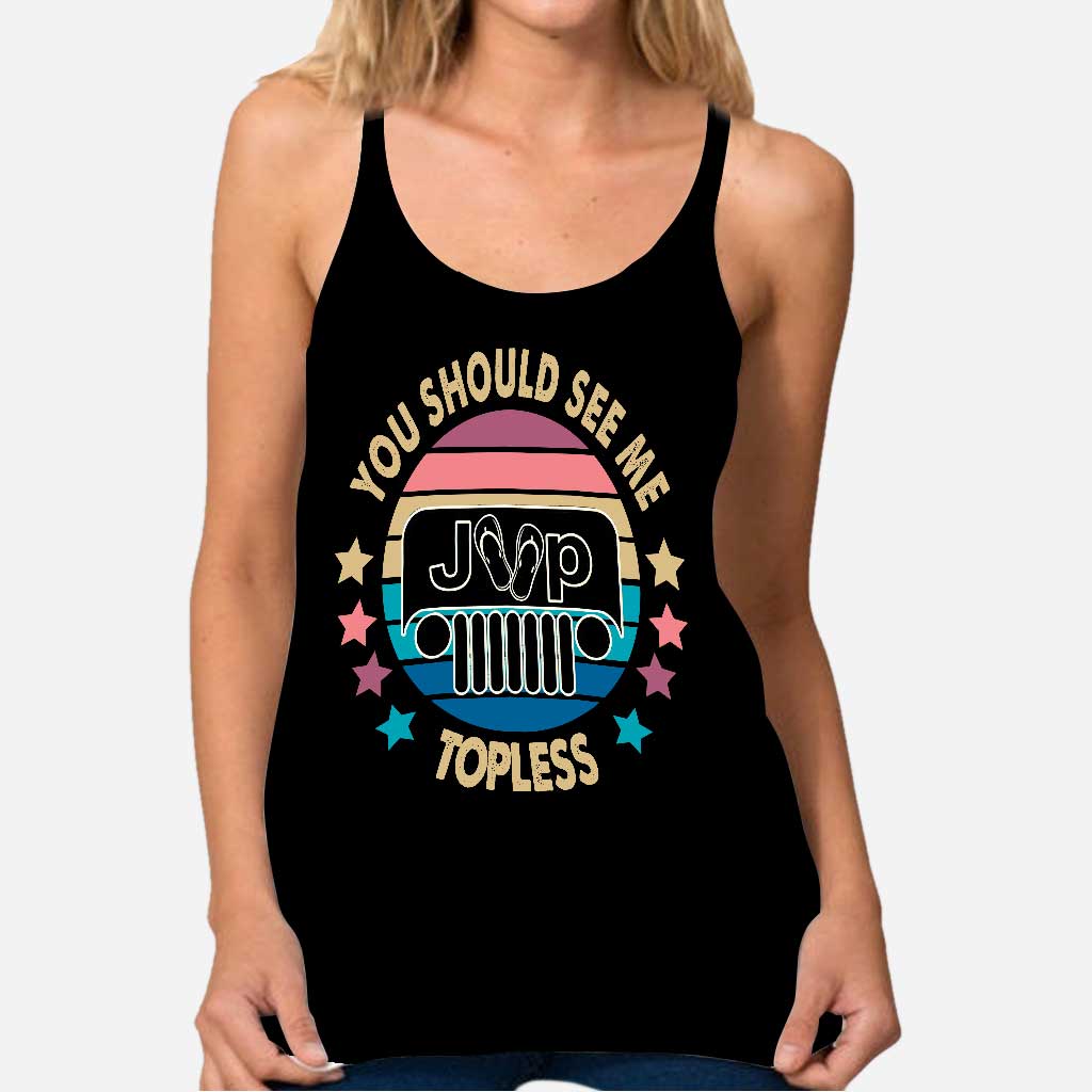 See Me Topless Car Cross Tank Top