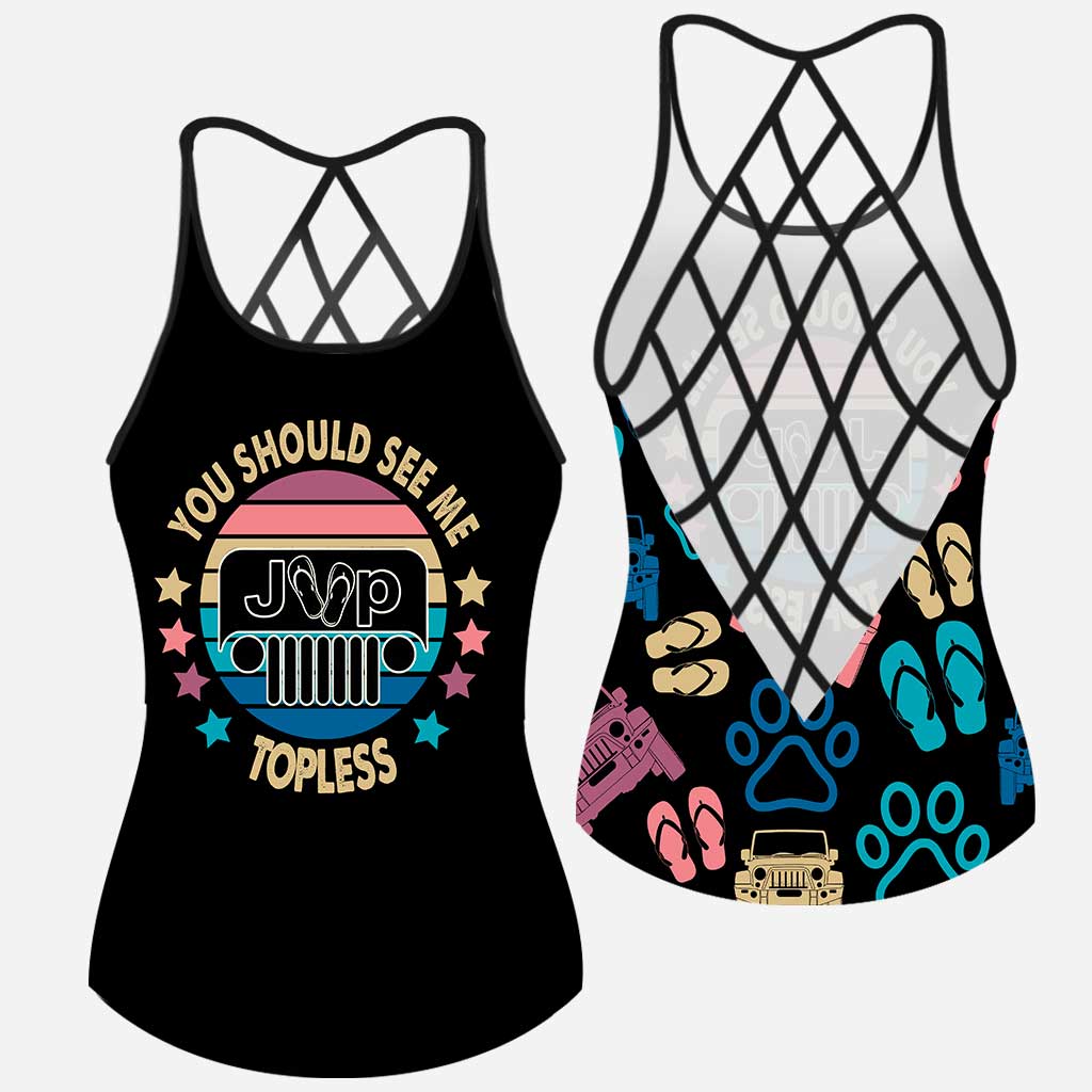 See Me Topless Car Cross Tank Top