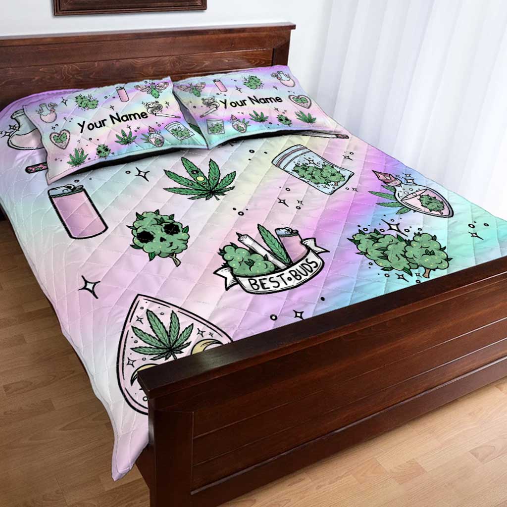 Get High Leaf - Personalized Weed Quilt Set