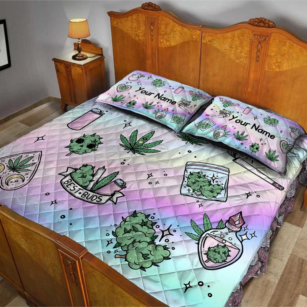 Get High Leaf - Personalized Weed Quilt Set
