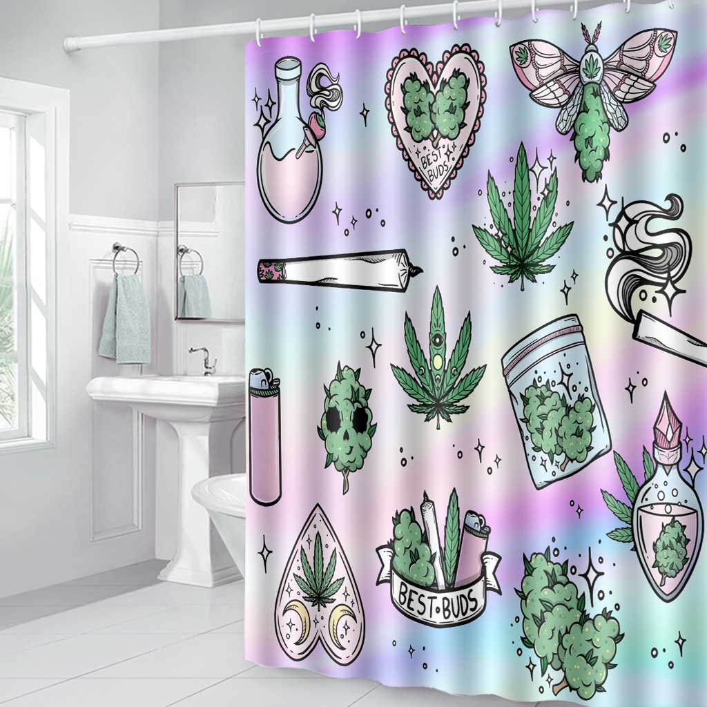 Get High Leaf - Weed Bathroom Curtain & Mats Set