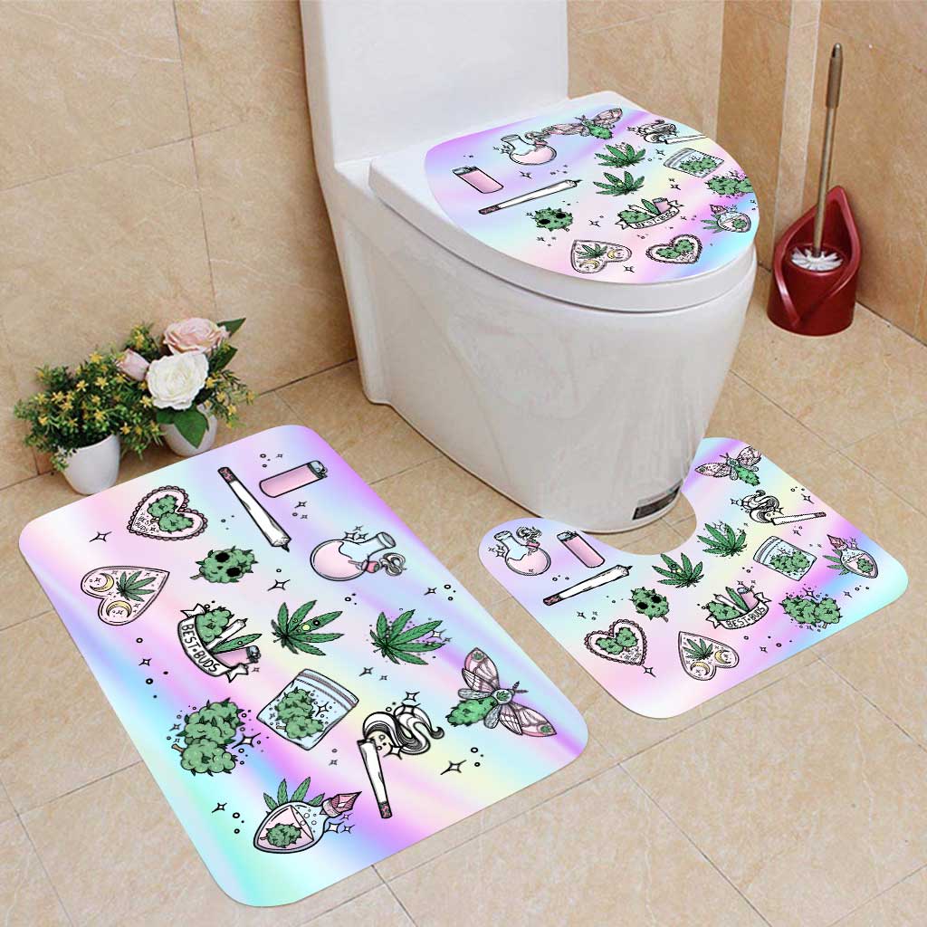 Get High Leaf - Weed Bathroom Curtain & Mats Set