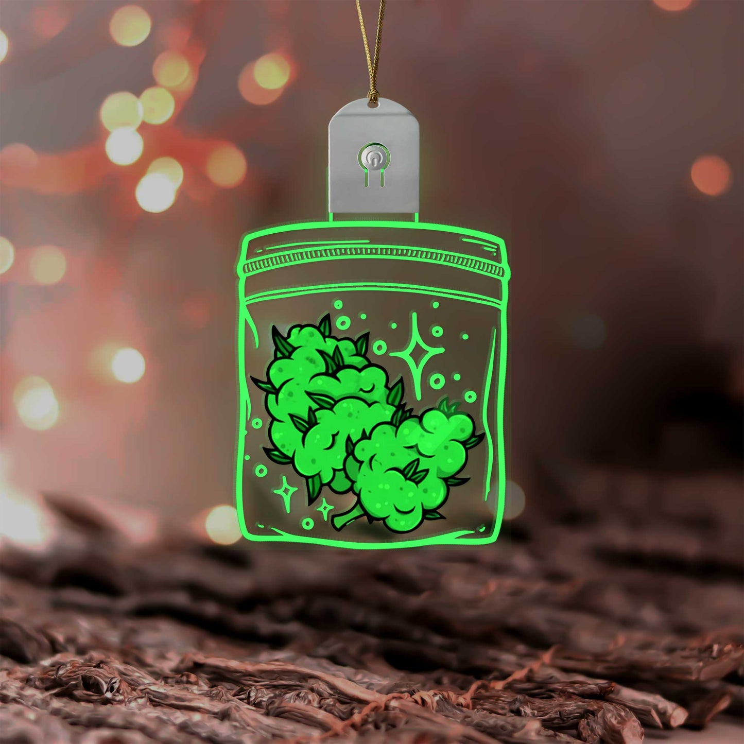 Get High Leaf - Personalized Christmas Weed Shaped Led Acrylic Ornament