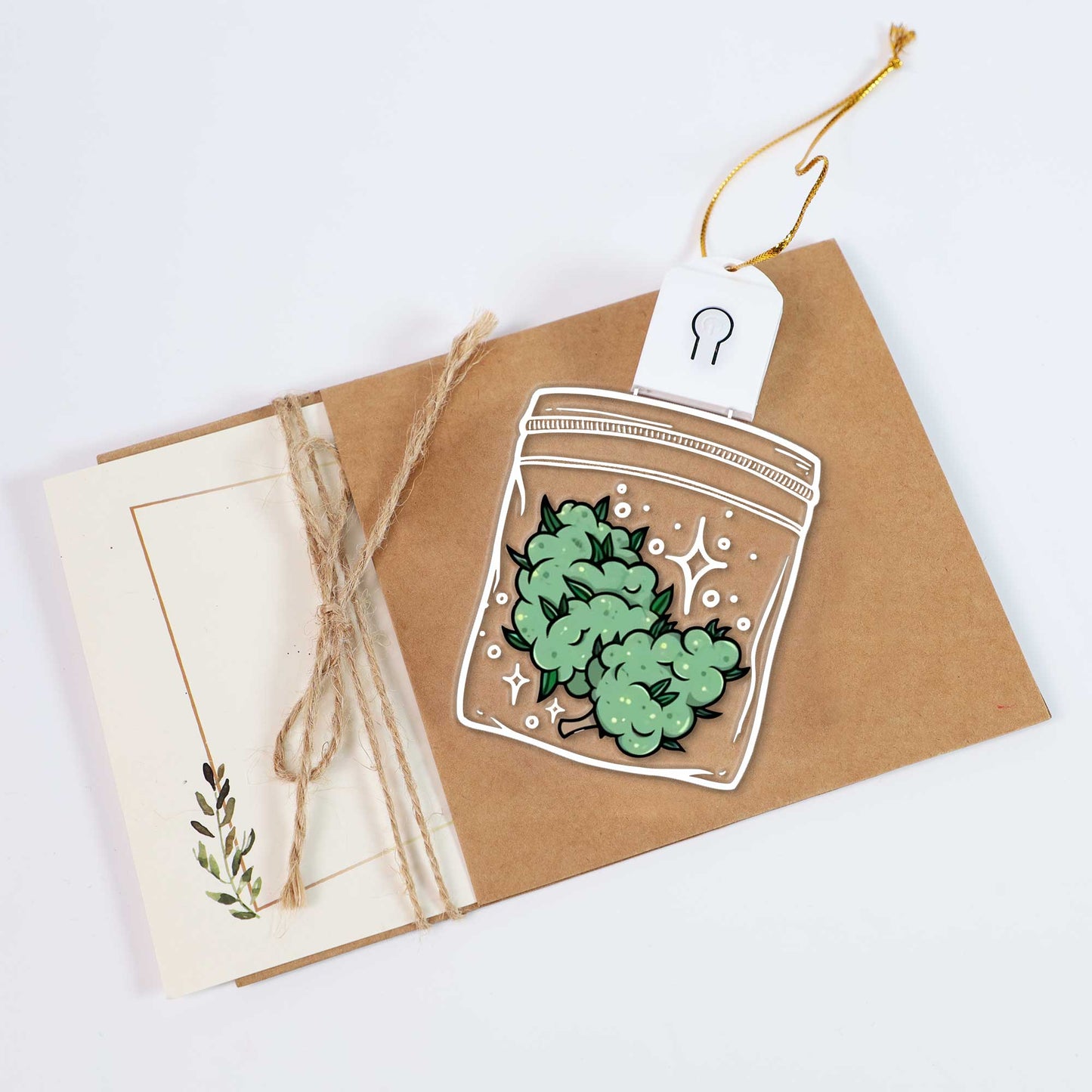 Get High Leaf - Personalized Christmas Weed Shaped Led Acrylic Ornament