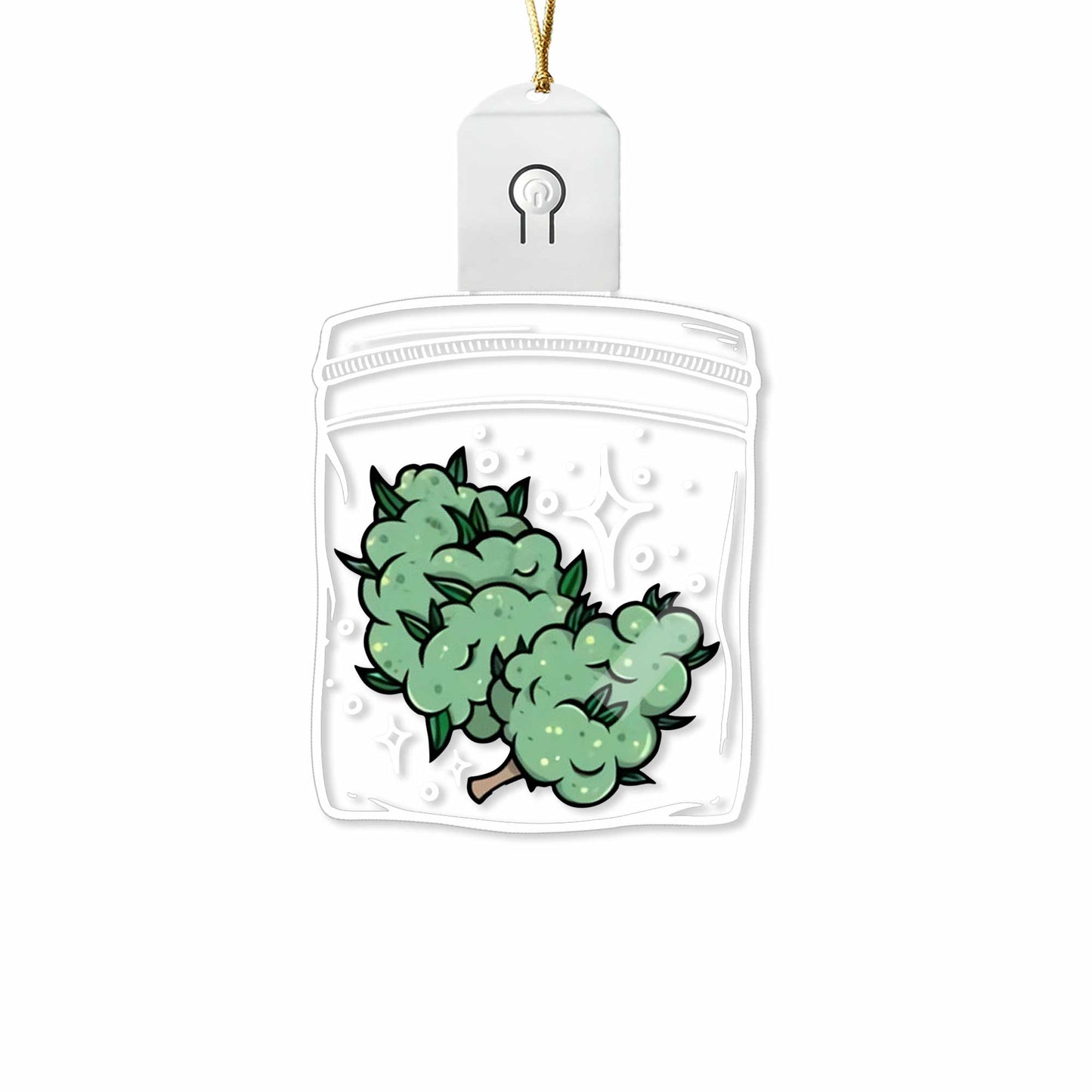 Get High Leaf - Personalized Christmas Weed Shaped Led Acrylic Ornament