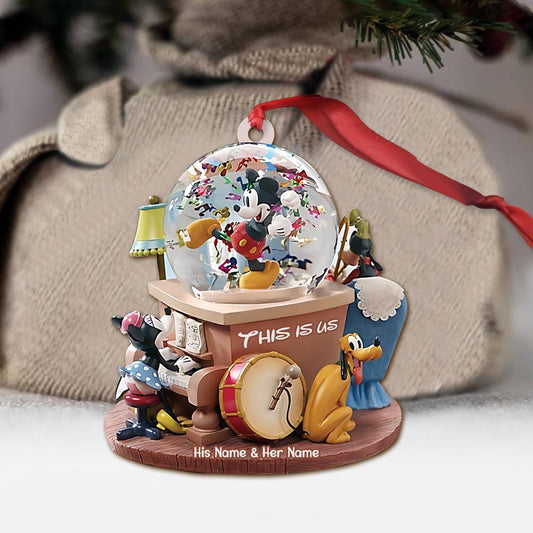 This Is Us - Personalized Christmas Mouse Ornament (Printed On Both Sides)