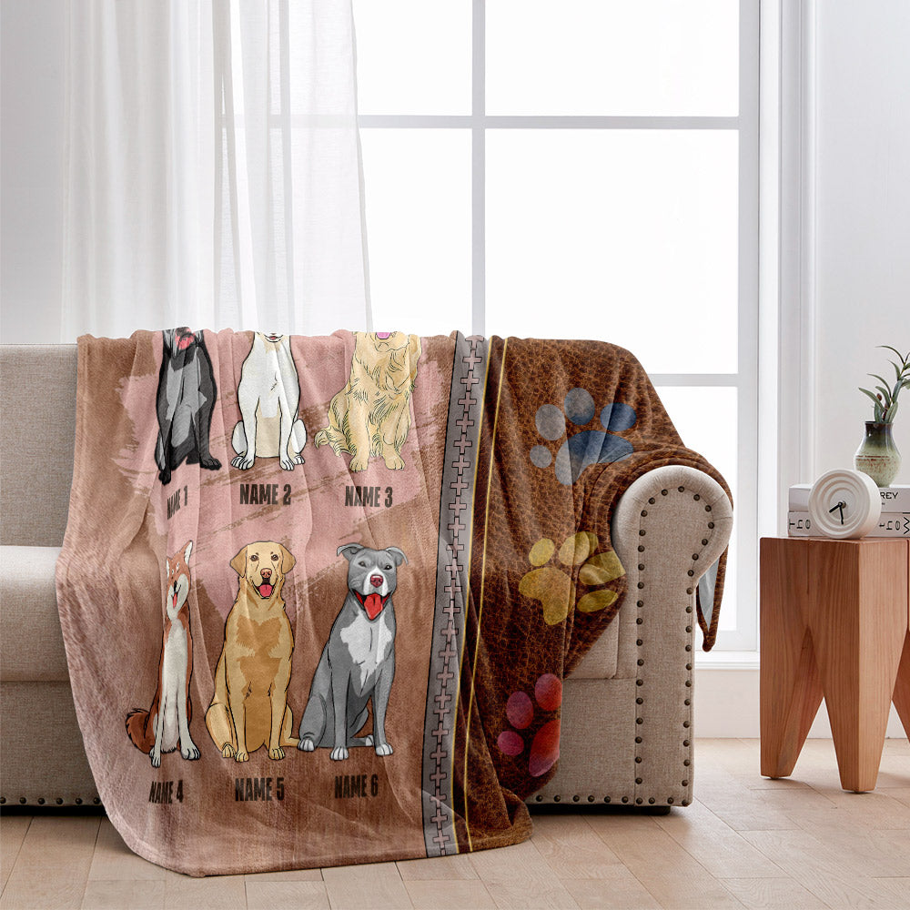 Life Is Better With My Dogs - Personalized Dog Blanket