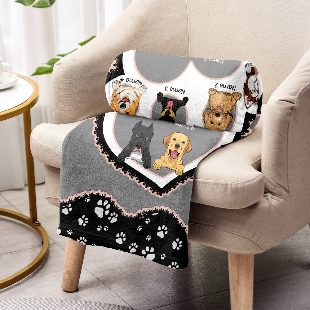 Life Is Better With My Dogs - Personalized Dog Blanket