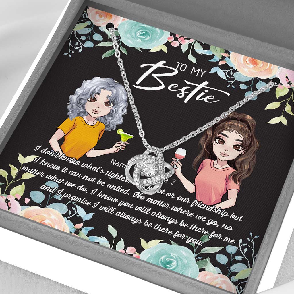 Friendship Is A Knot - Personalized Bestie Love Knot Necklace