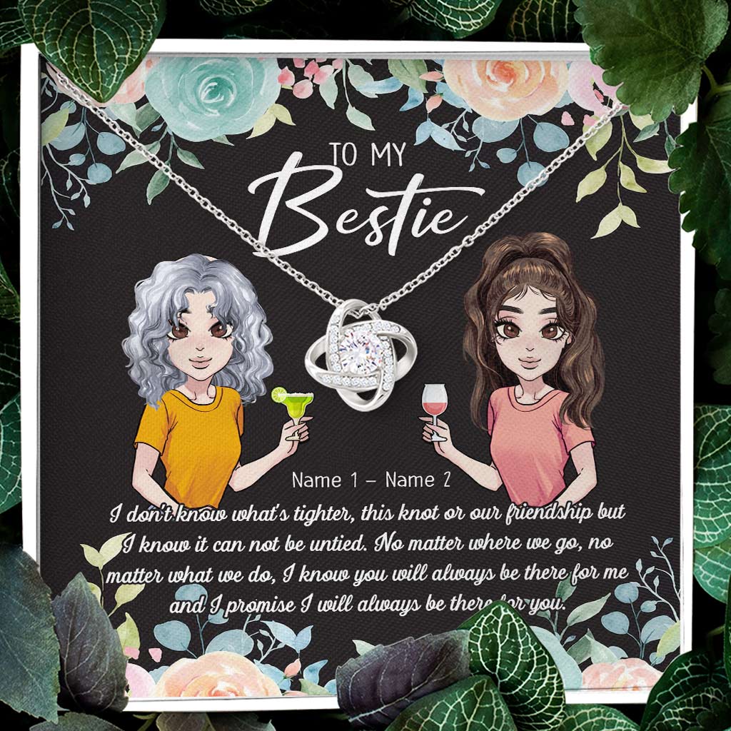 Friendship Is A Knot - Personalized Bestie Love Knot Necklace