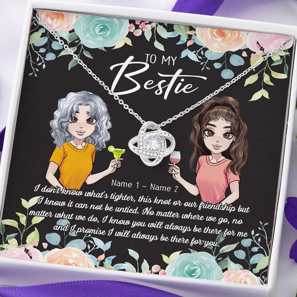 Friendship Is A Knot - Personalized Bestie Love Knot Necklace