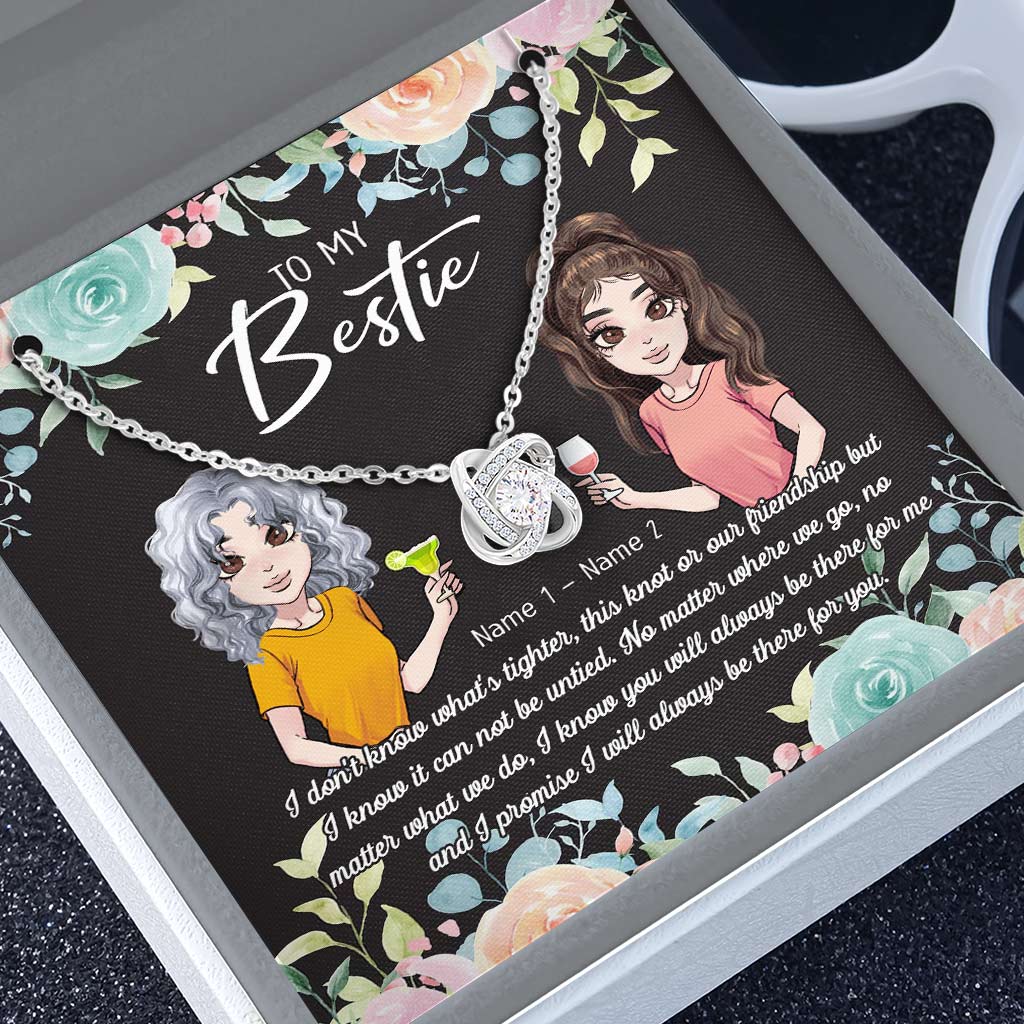 Friendship Is A Knot - Personalized Bestie Love Knot Necklace