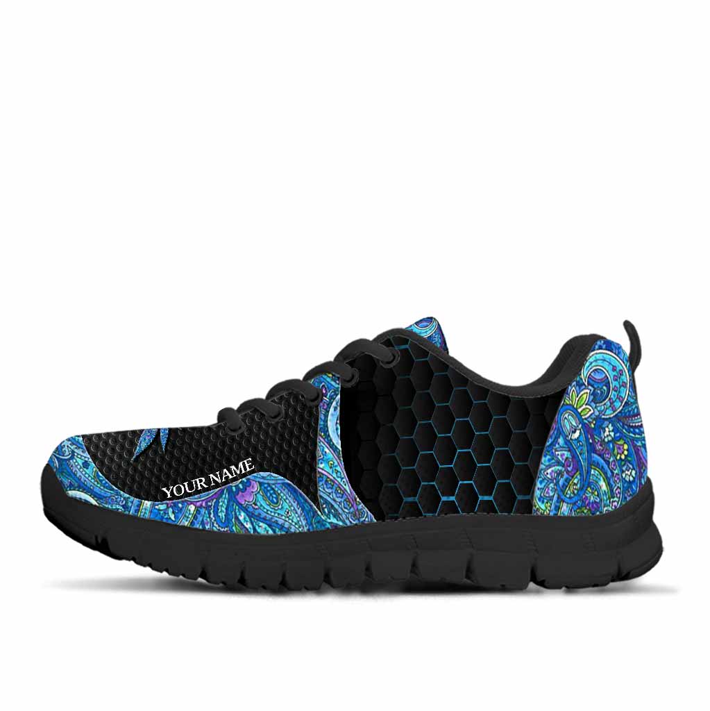Blue And Green Bandana - Personalized Weed Sneakers