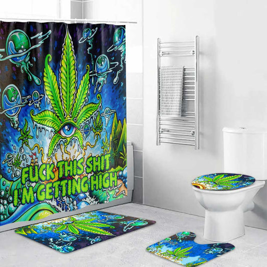 I'm Getting High - Weed Bathroom Curtain & Mats Set