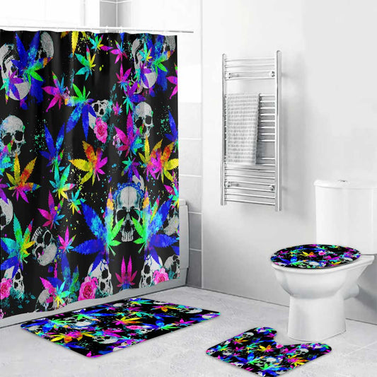 Dope Soul - Weed Bathroom Curtain & Mats Set
