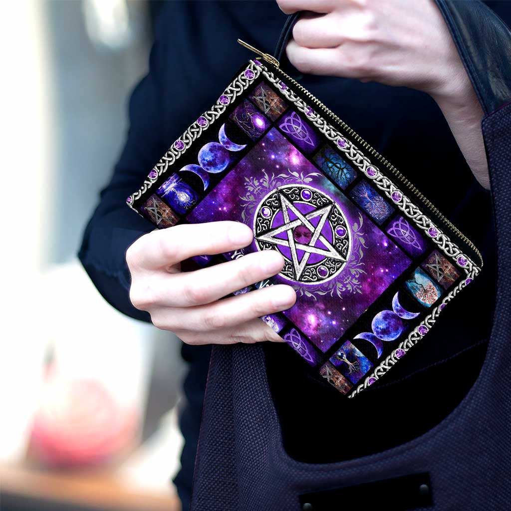 Witchy Vibes Purple Pentacle - Personalized Witch Pouch
