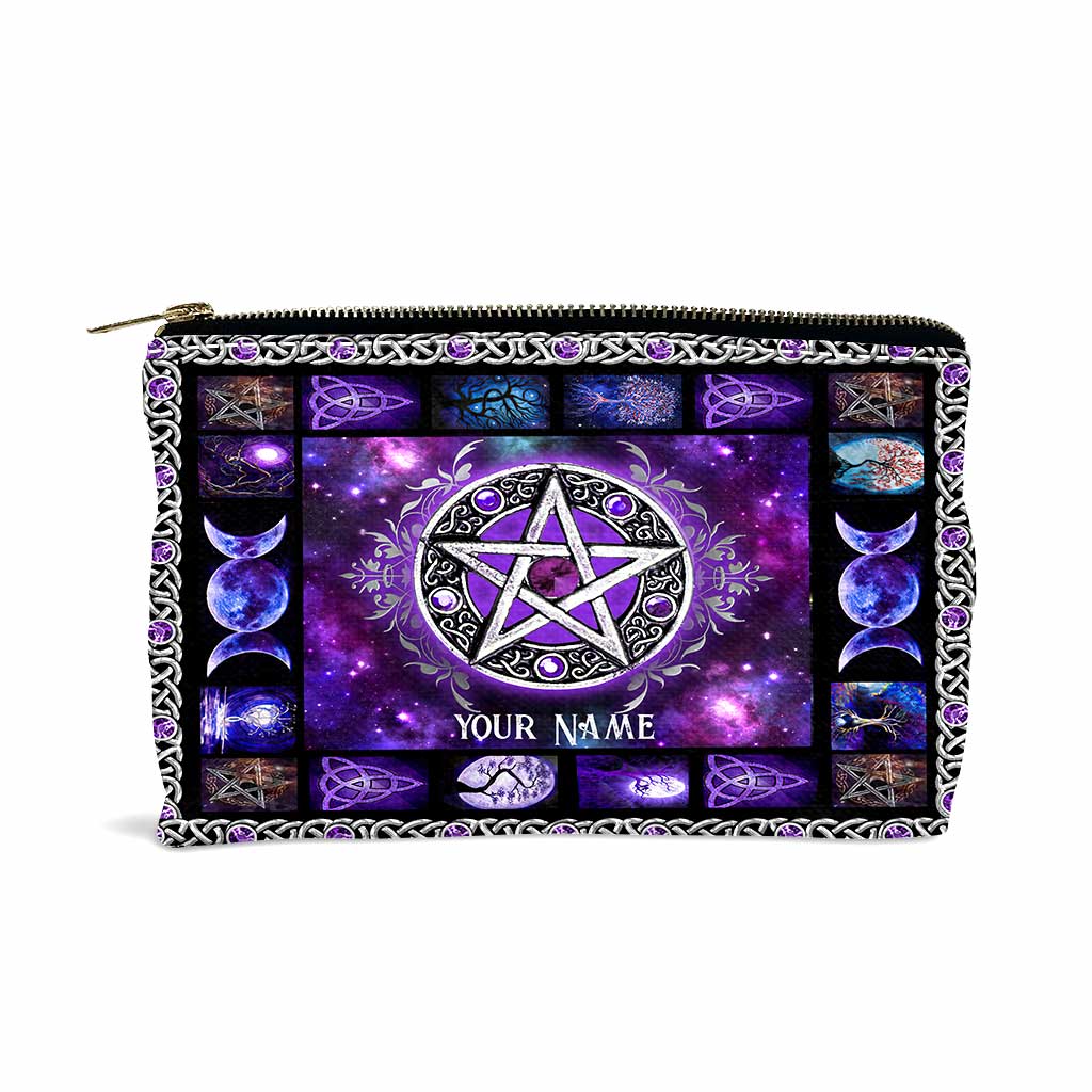 Witchy Vibes Purple Pentacle - Personalized Witch Pouch