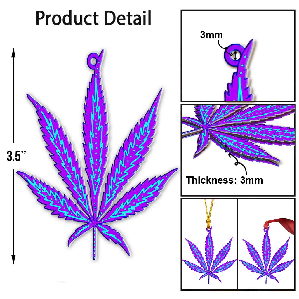 It's 4 20 Somewhere - Christmas Weed Ornament (Printed On Both Sides)