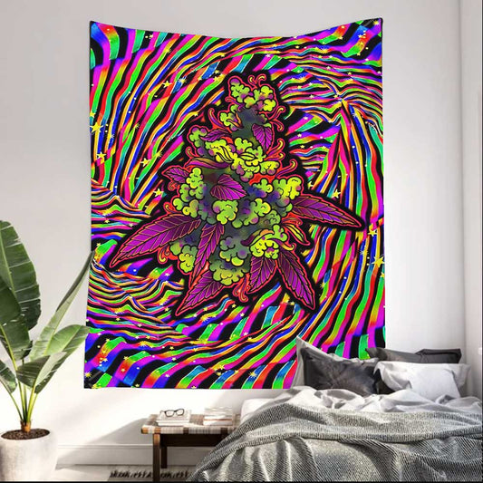Get High Blue - Weed Wall Tapestry
