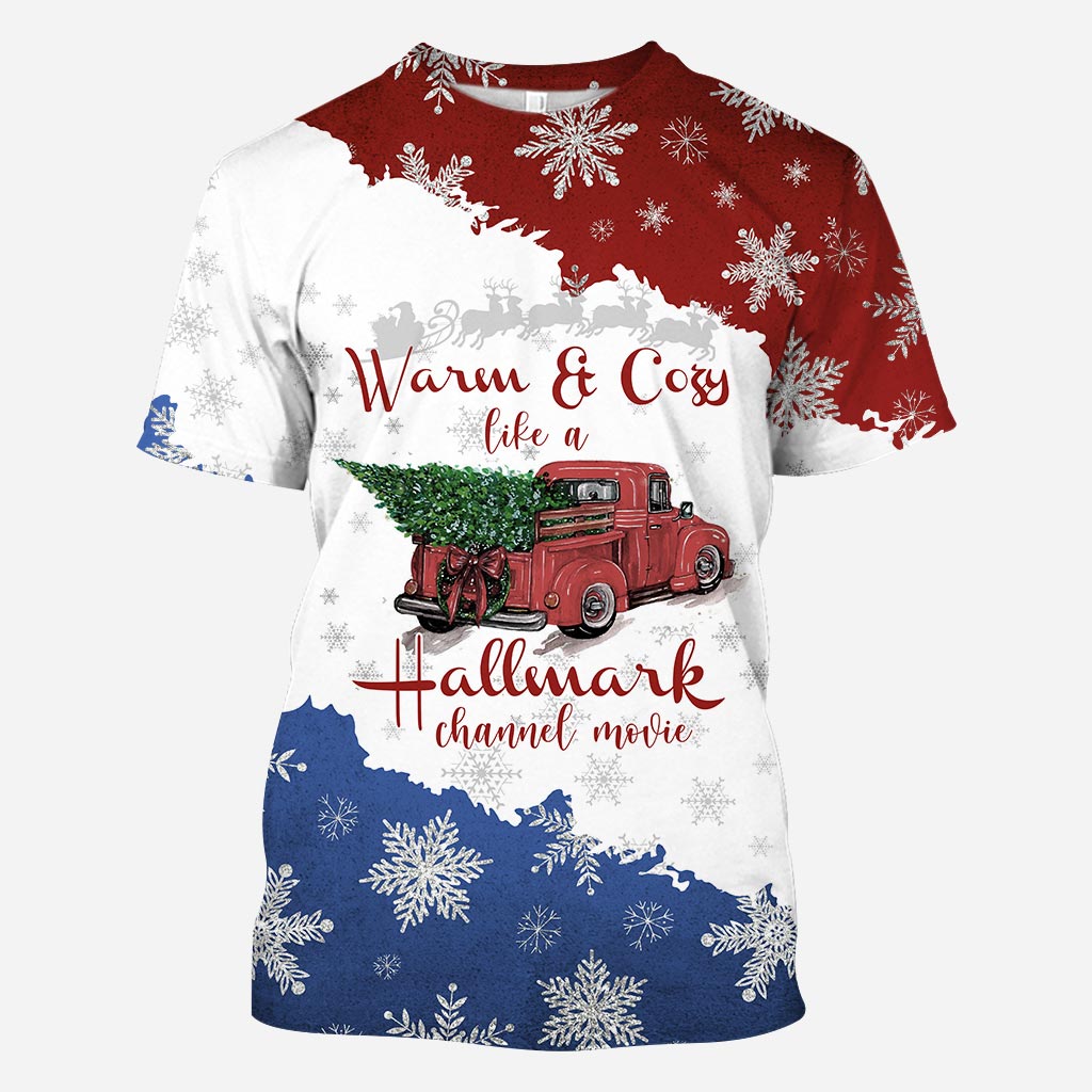 Warm And Cozy Like A Christmas Channel Movie - All Over T-shirt and Hoodie