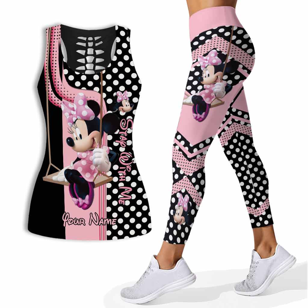 Stay With Me - Personalized Mouse Hollow Tank Top And Leggings