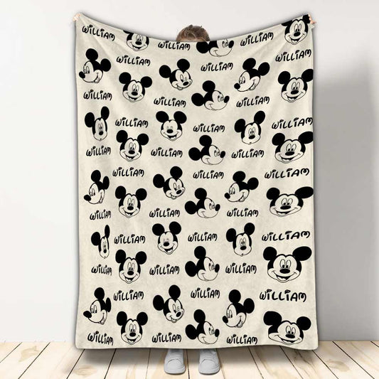 Lovely Mouse Ears - Personalized Mouse Blanket