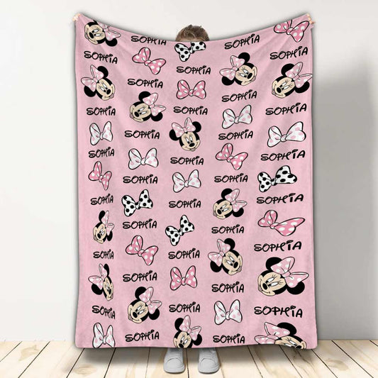 Lovely Mouse Ears - Personalized Mouse Blanket