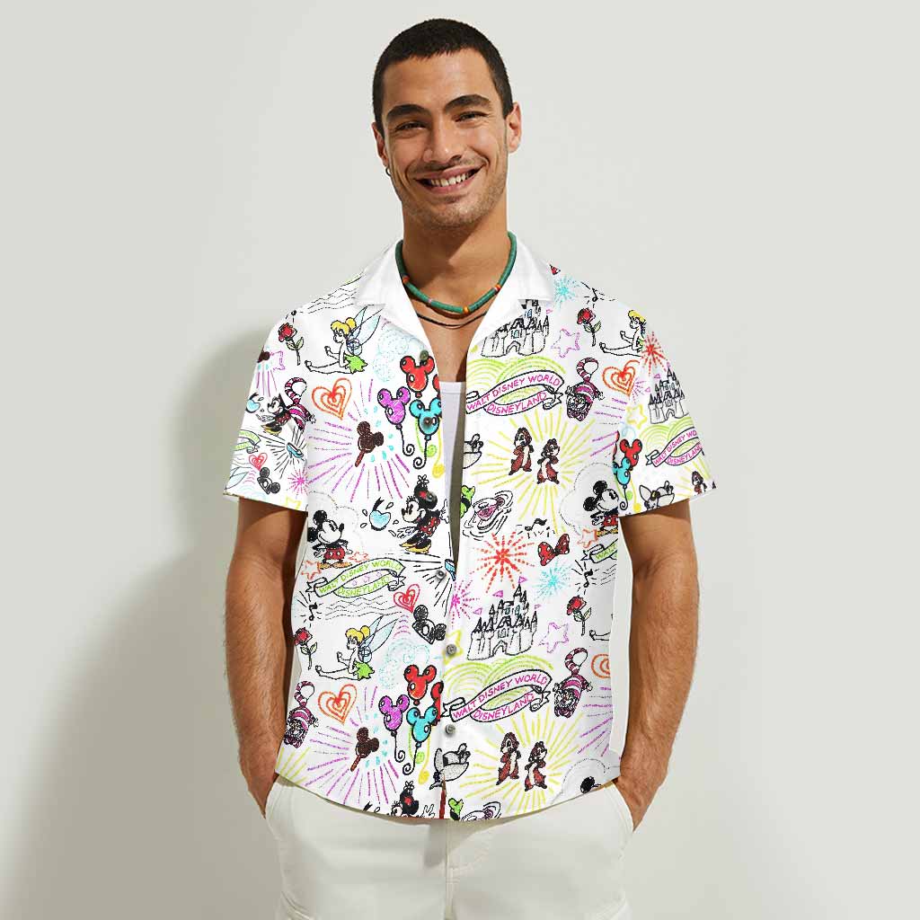 Mouse Ears Sketch - Mouse Hawaiian Shirt