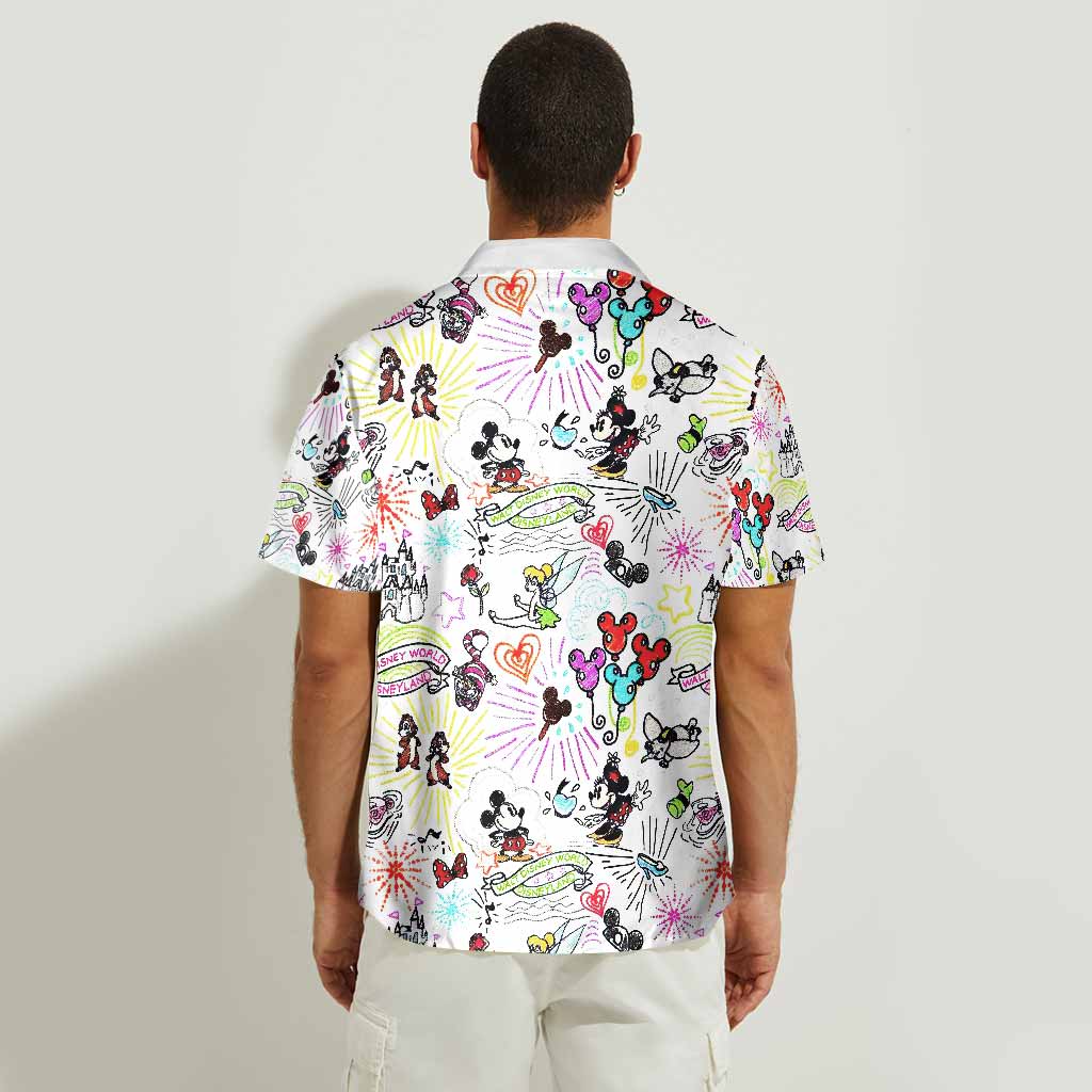 Mouse Ears Sketch - Mouse Hawaiian Shirt