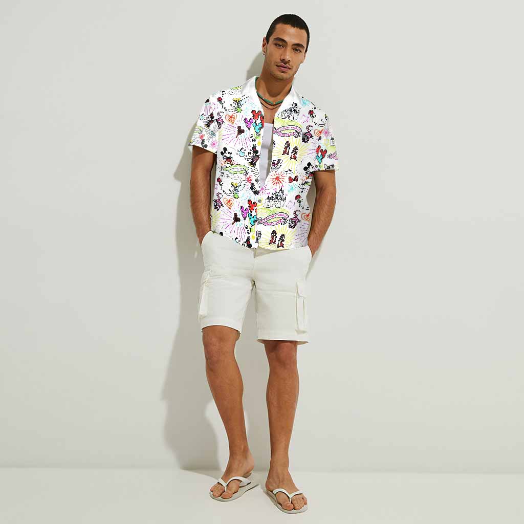 Mouse Ears Sketch - Mouse Hawaiian Shirt