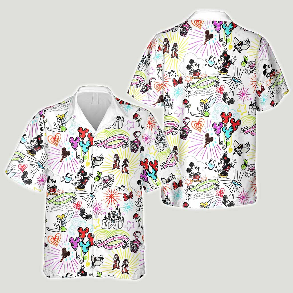 Mouse Ears Sketch - Mouse Hawaiian Shirt