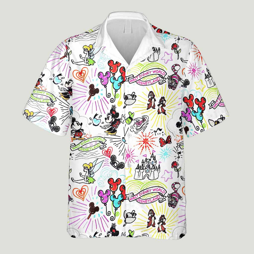 Mouse Ears Sketch - Mouse Hawaiian Shirt