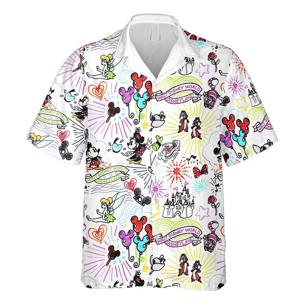 Mouse Ears Sketch - Mouse Hawaiian Shirt