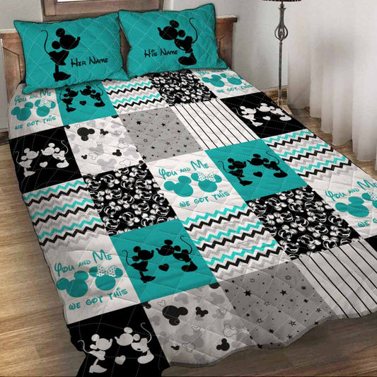 You And Me We Got This - Personalized Mouse Quilt Set