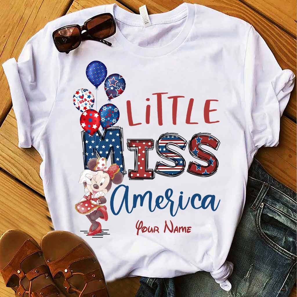 Little Miss - Personalized Independence Day Mouse T-shirt and Hoodie