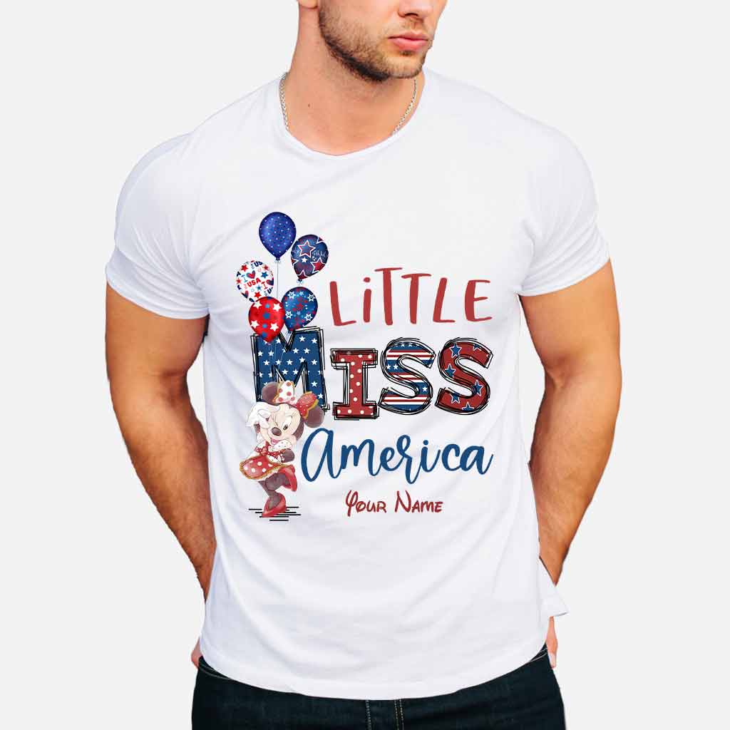 Little Miss - Personalized Independence Day Mouse T-shirt and Hoodie