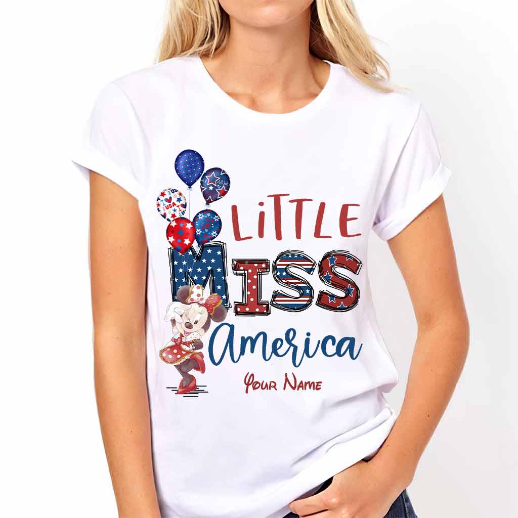 Little Miss - Personalized Independence Day Mouse T-shirt and Hoodie