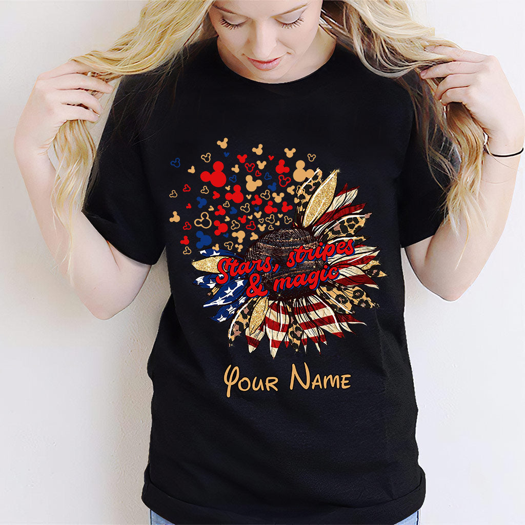 Stars Stripes And Magic - Personalized Independence Day Mouse T-shirt and Hoodie