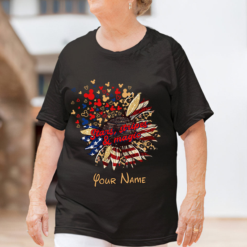 Stars Stripes And Magic - Personalized Independence Day Mouse T-shirt and Hoodie