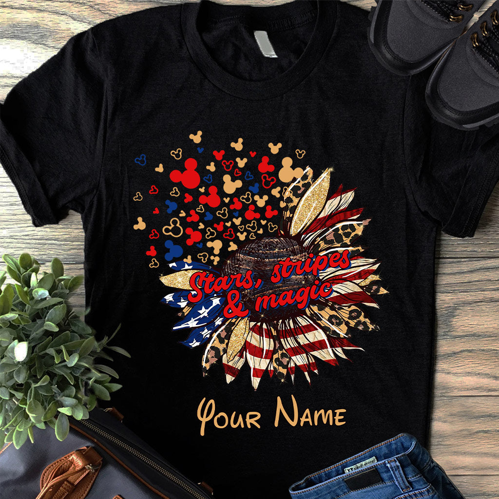 Stars Stripes And Magic - Personalized Independence Day Mouse T-shirt and Hoodie
