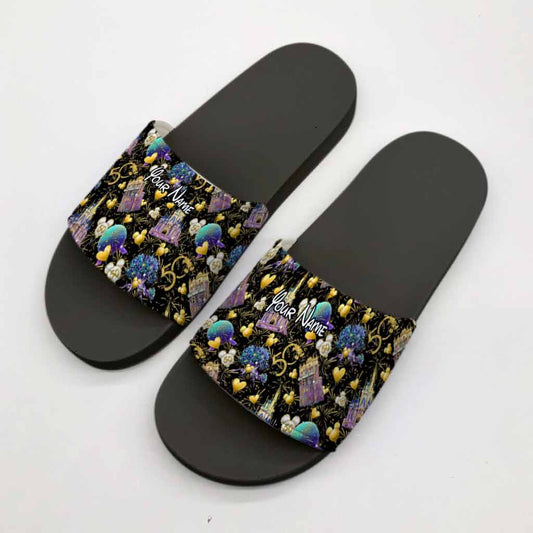 50 Years Of Magic - Personalized Mouse Slide Sandals