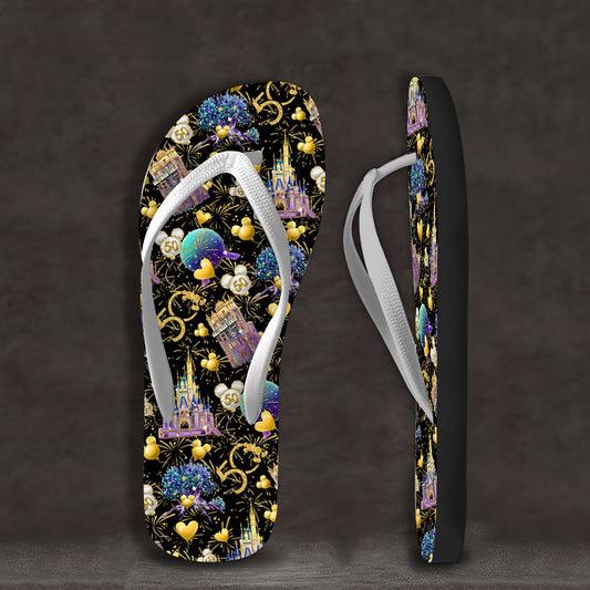 50 Years Of Magic - Personalized Mouse Flip Flops