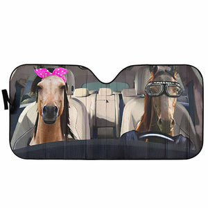 Love Horses - Horse Car Sunshade 062021