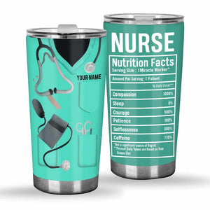 Nurse Nutrition Facts Personalized Tumbler 062021
